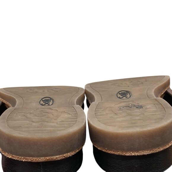 Sofft Bali Women's 10 M Black Silver Leather Wedge Slingback Sandals (HF27) - Picture 8 of 8